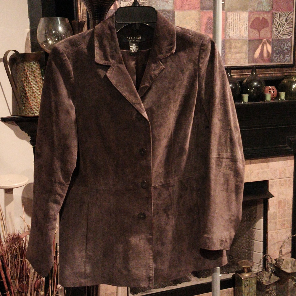 Parisian Signature Genuine Seude Leather Jacket Size Medium